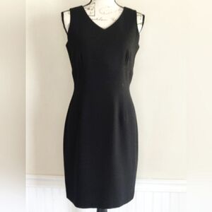 Preview Collection Black Sleeveless V-Neck Sheath Dress